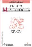 Imagen de portada de la revista Recerca musicològica