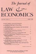 Imagen de portada de la revista Journal of law and economics