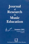 Imagen de portada de la revista Journal of research in music education