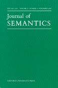 Imagen de portada de la revista Journal of semantics
