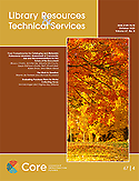 Imagen de portada de la revista Library Resources and Technical Services