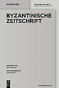 Imagen de portada de la revista Byzantinische zeitschrift