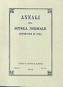 Imagen de portada de la revista Annali della Scuola normale superiore di Pisa, Classe di lettere e filosofia