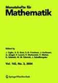 Imagen de portada de la revista Monatshefte für mathematik