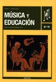 Imagen de portada de la revista Música y educación
