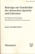 Imagen de portada de la revista Beiträge zur Geschichte der deutschen Sprache und Literatur