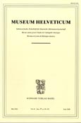 Imagen de portada de la revista Museum helveticum