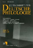 Imagen de portada de la revista Zeitschrift für deutsche Philologie