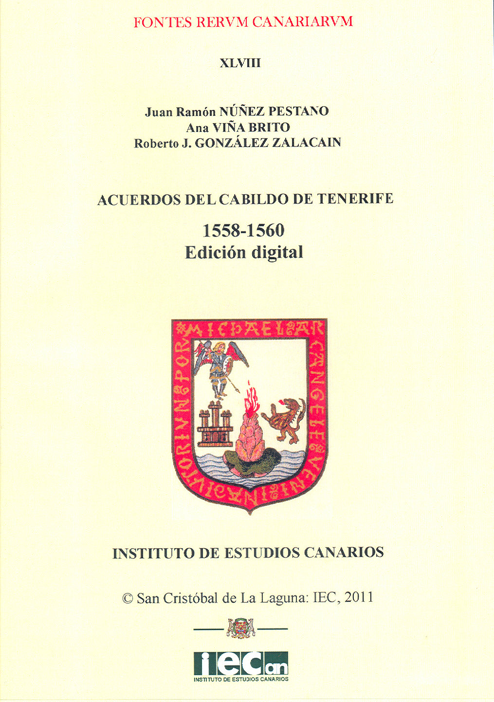 Imagen de portada del libro Acuerdos del Cabildo de Tenerife [Recursos electrónicos]