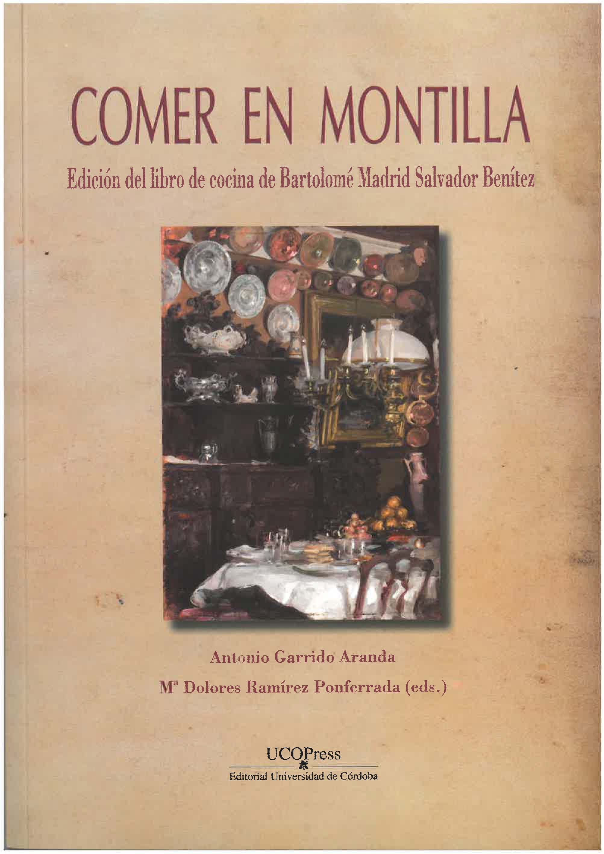 Imagen de portada del libro Comer en Montilla