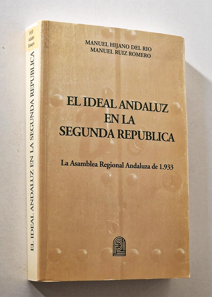 Imagen de portada del libro El ideal andaluz en la Segunda República :