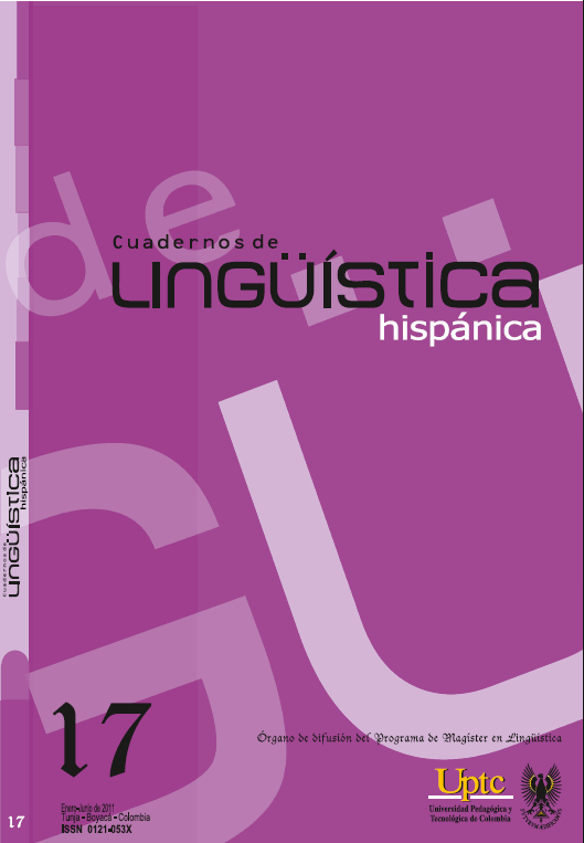 Cuadernos de Lingüística Hispánica. 2011, Nº. 17 - Dialnet
