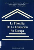 Imagen de portada del libro La filosofía de la educación en Europa