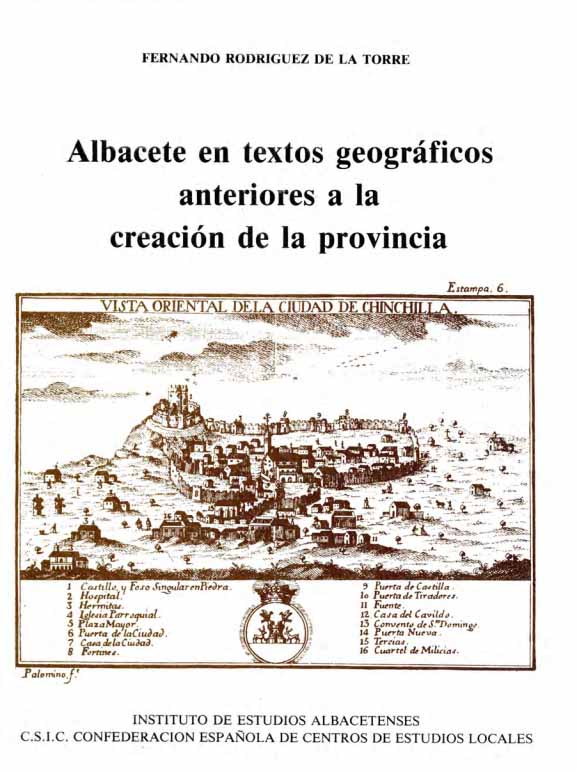 Imagen de portada del libro Albacete en textos geográficos anteriores a la creación de la provincia