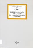 Imagen de portada del libro Representación y calidad de la democracia en España