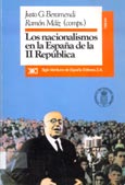 Imagen de portada del libro Los nacionalismos en la España de la II República : [Simposio "Os nacionalismos na Segunda República (1931-1939), Pazo de Mariñán (La Coruña) 29-1 de Octubre de 1988]