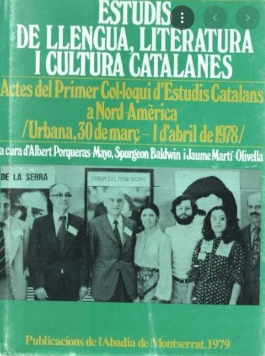 Imagen de portada del libro Estudis de llengua, literatura i cultura catalanes : actes del primer col·loqui d'estudis catalans a Nord-América
