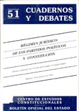 Imagen de portada del libro Régimen jurídico de los partidos políticos y constitución