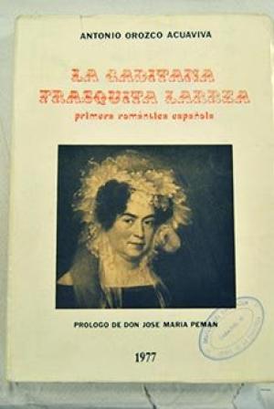 Imagen de portada del libro La gaditana Frasquita Larrea, primera romántica española