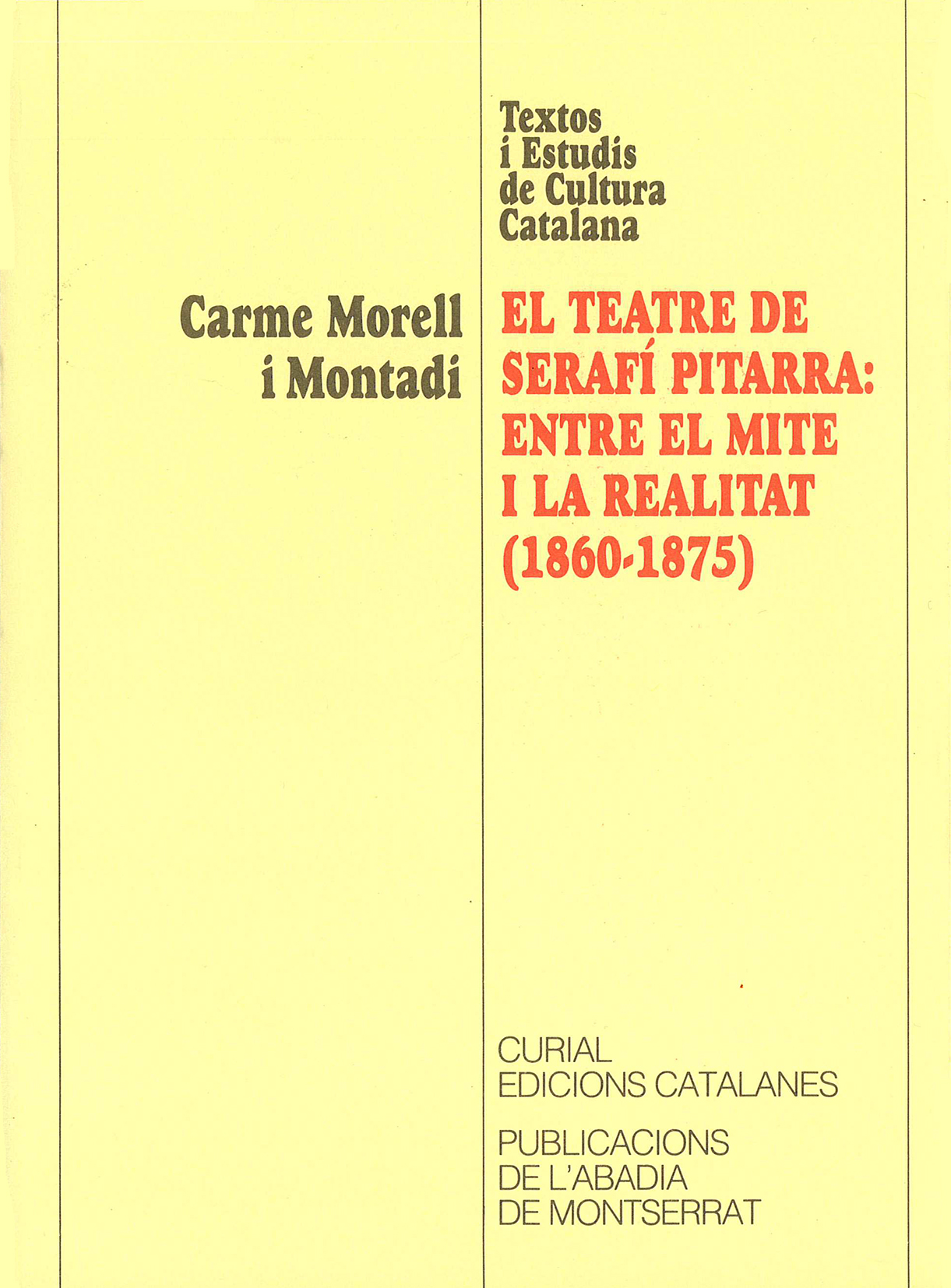 Imagen de portada del libro El teatre de Serafí Pitarra