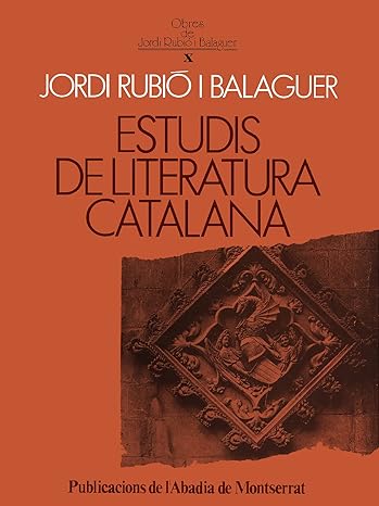 Imagen de portada del libro Estudis de literatura catalana