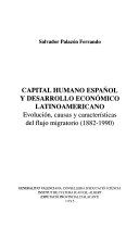 Imagen de portada del libro Capital humano español y desarrollo económico latinoamericano