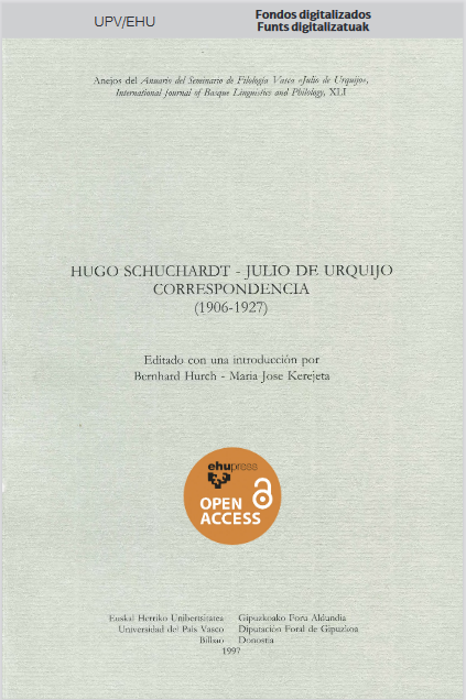 Imagen de portada del libro Hugo Schuchardt-Julio de Urquijo