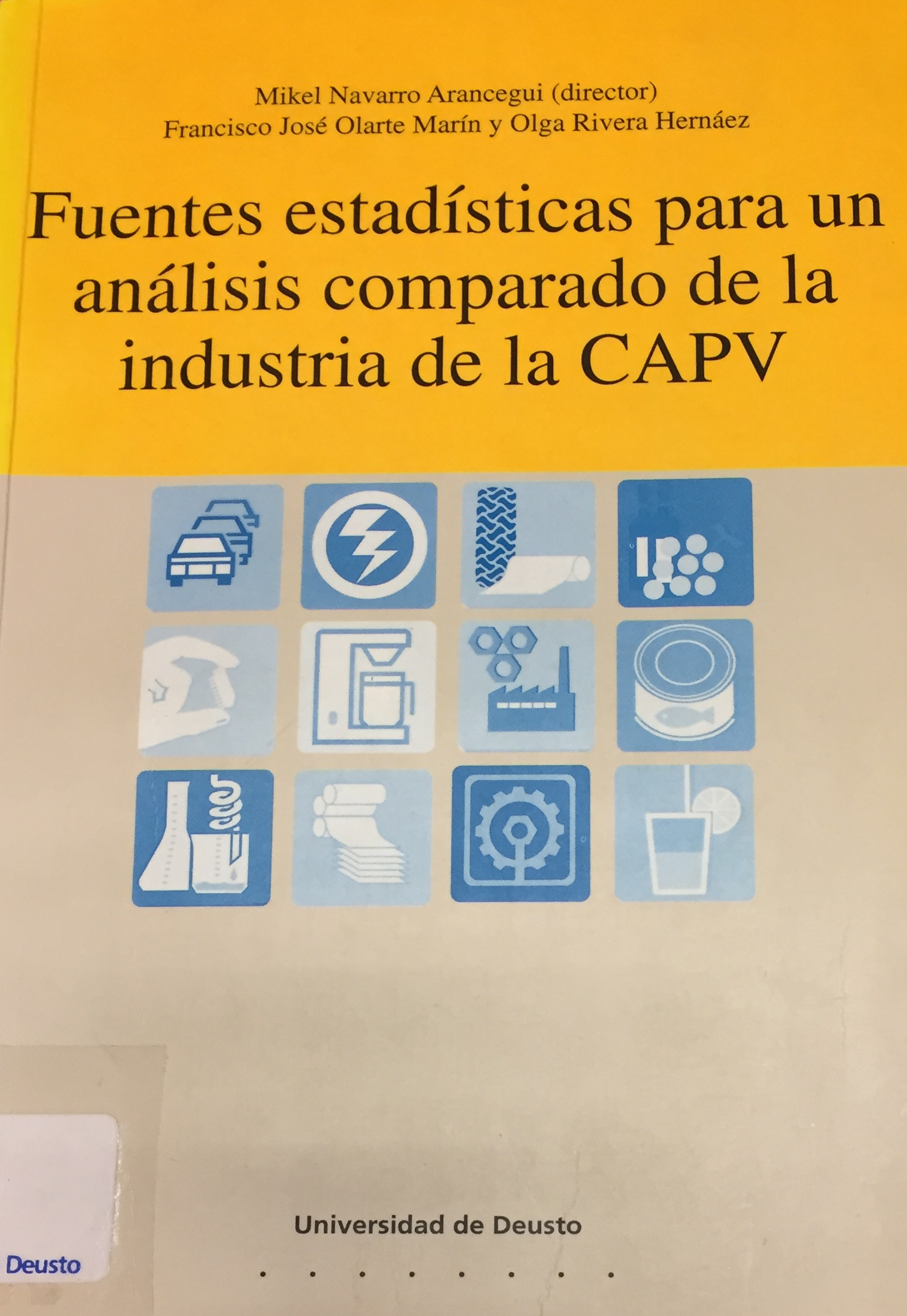 Imagen de portada del libro Fuentes estadísticas para un análisis comparado de la industria de la CAPV