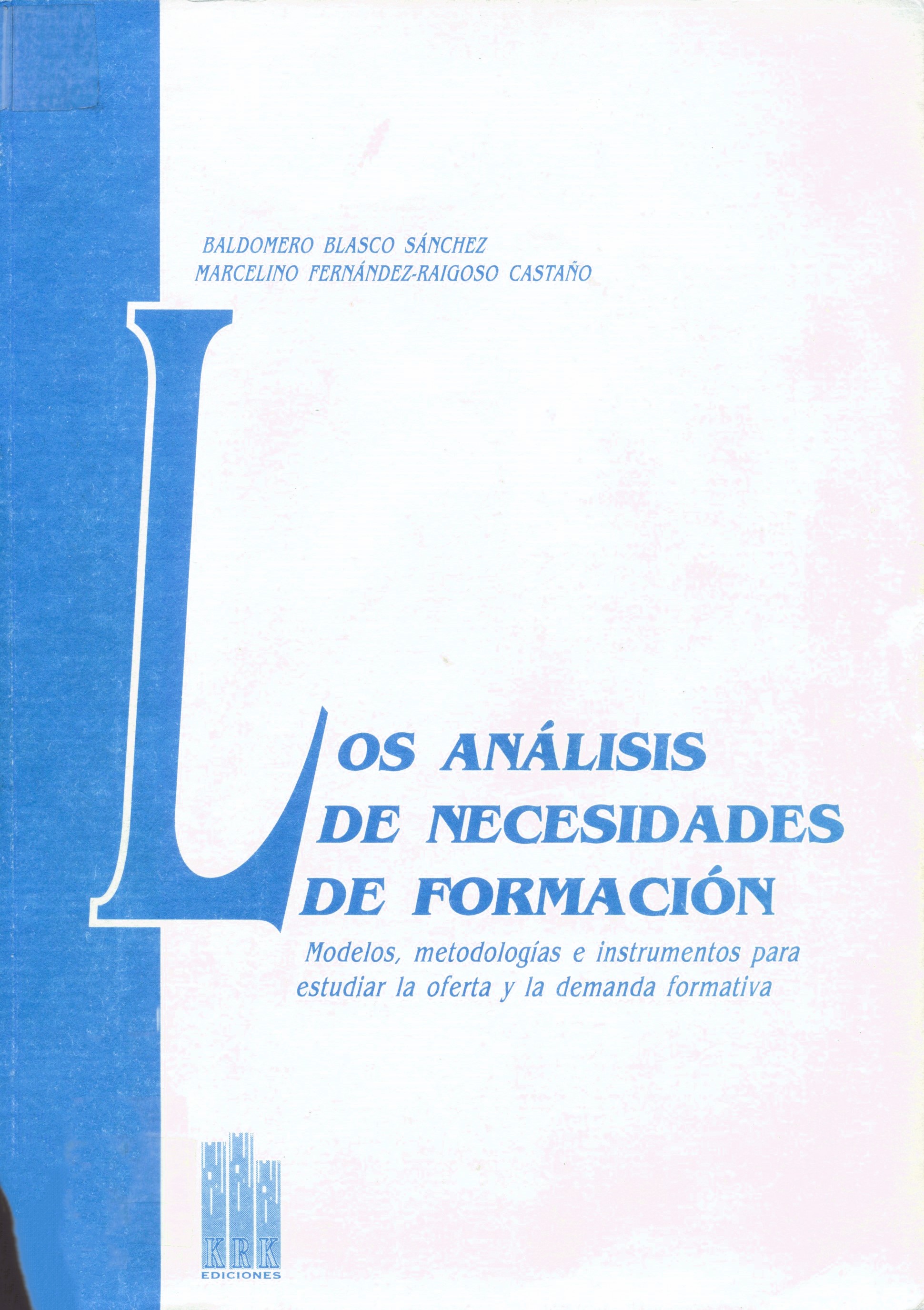 Imagen de portada del libro Los análisis de necesidades de formación