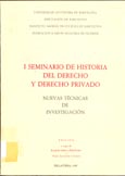 Imagen de portada del libro I Seminario de historia del derecho y derecho privado