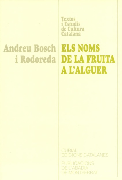 Imagen de portada del libro Els noms de la fruita a l'Alguer