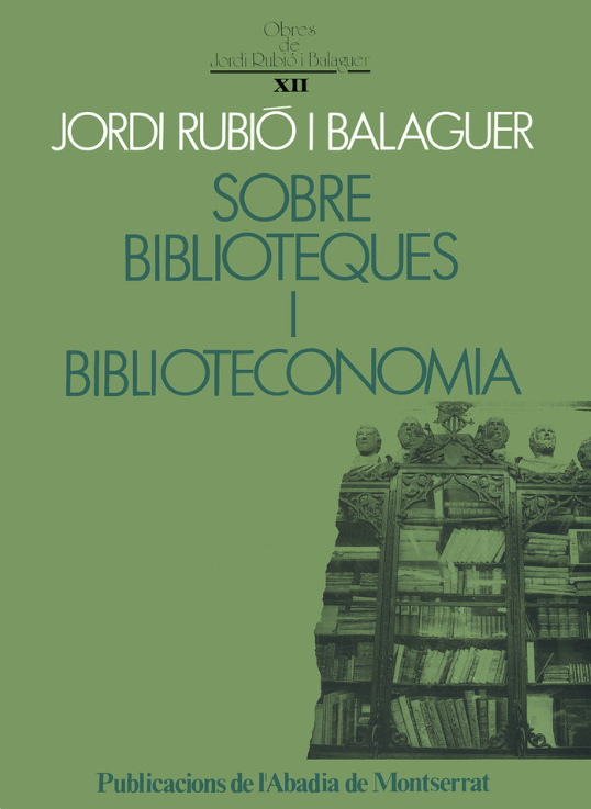 Imagen de portada del libro Sobre biblioteques i biblioteconomia