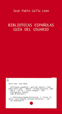 Imagen de portada del libro Bibliotecas españolas