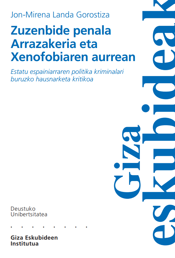 Imagen de portada del libro Zuzenbide penala arrazakeria eta xenofobiaren aurrean