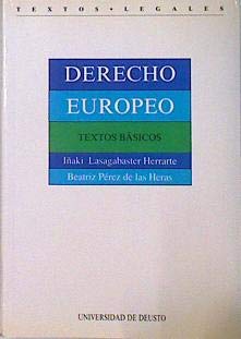 Imagen de portada del libro Derecho Europeo