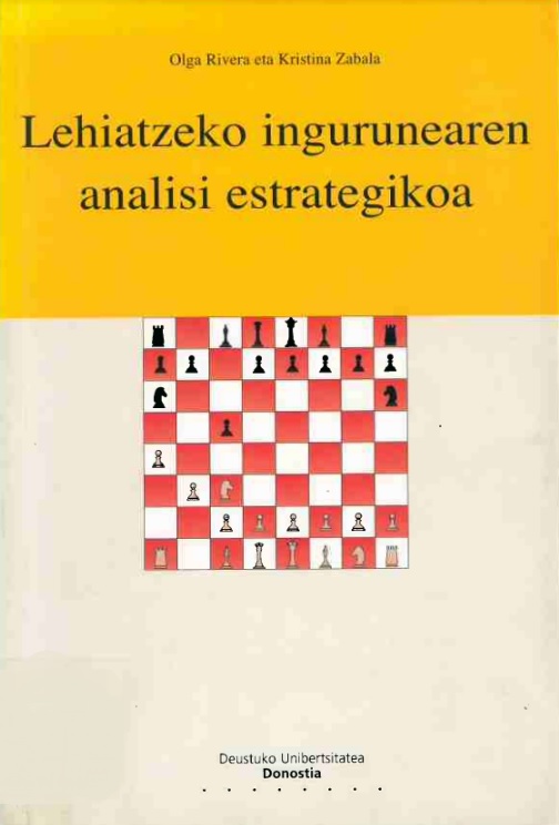 Imagen de portada del libro Lehiatzeko ingurunearen analisi estrategikoa