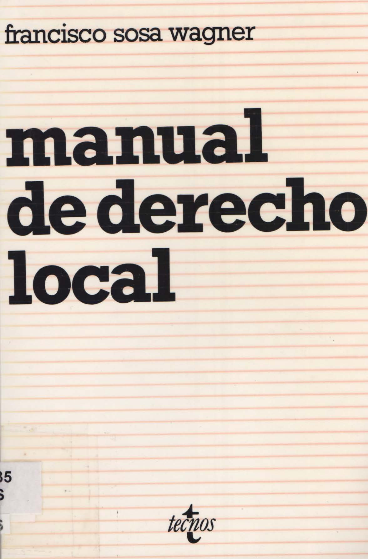 Imagen de portada del libro Manual de Derecho local