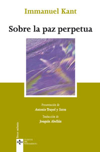 Imagen de portada del libro Sobre la paz perpetua