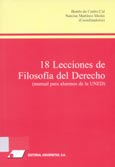 Imagen de portada del libro 18 lecciones de filosofía del derecho