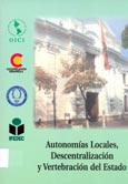Imagen de portada del libro Autonomías locales, descentralización y vertebración del Estado