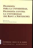 Imagen de portada del libro Filosofía para la universidad, filosofía contra la universidad