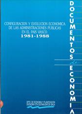 Imagen de portada del libro Configuración y evolución económica de las administraciones públicas en el País Vasco