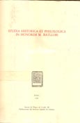 Imagen de portada del libro Studia historica et philologica in honorem M. Batllori