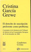 Imagen de portada del libro El derecho de suscripción preferente como problema.