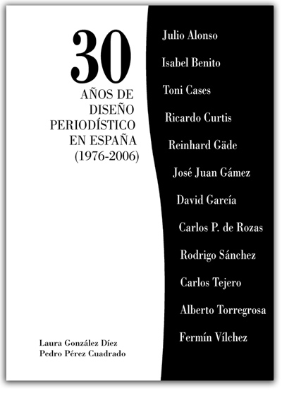 Imagen de portada del libro 30 años de diseño periodístico en España (1976-2006)