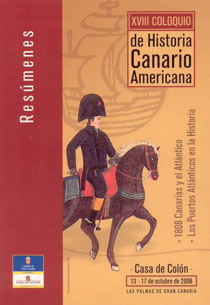 Imagen de portada del libro XVIII Coloquio de Historia Canario-americana (2008)