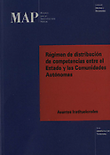 Imagen de portada del libro Régimen de distribución de competencias entre el Estado y las comunidades autónomas. Asuntos institucionales
