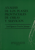 Imagen de portada del libro Análisis de los planes provinciales de obras y servicios