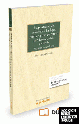 Imagen de portada del libro La prestación de alimentos a los hijos tras la ruptura de pareja