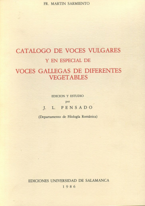 Imagen de portada del libro Catálogo de voces vulgares y en especial de voces gallegas de diferentes vegetables